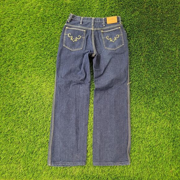Vintage 80s Maverick Western Jeans 27x29 Dark Wash Indigo Talon Zipper - Picture 1 of 16